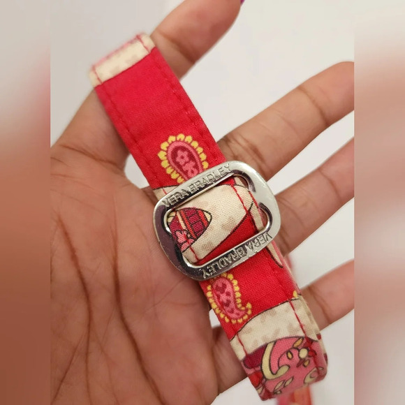 Vera Bradley Classic Womens Cherry Red Shoulder Crossbody Paisley Bag Purse - Picture 8 of 14